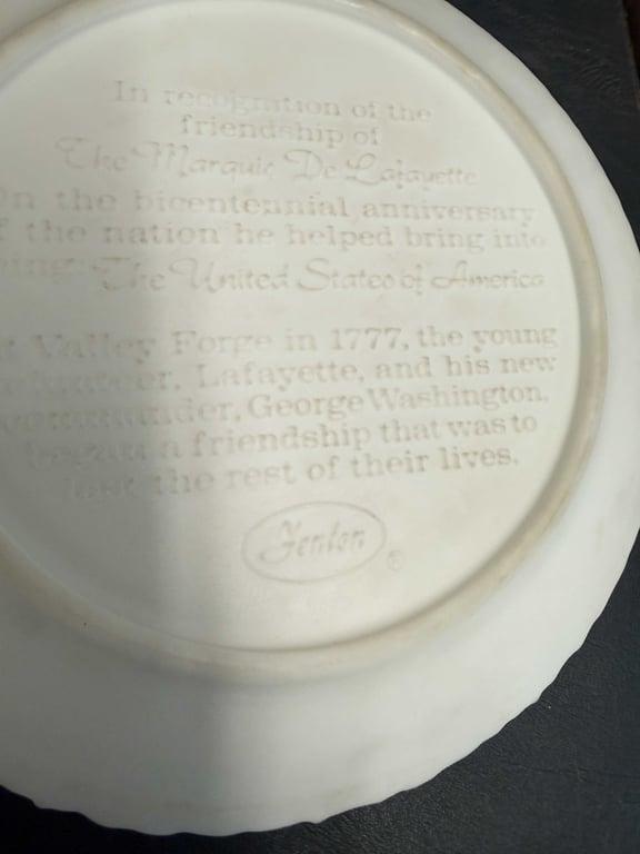 FENTIN SATIN MILK GLASS PLATE - Image 2