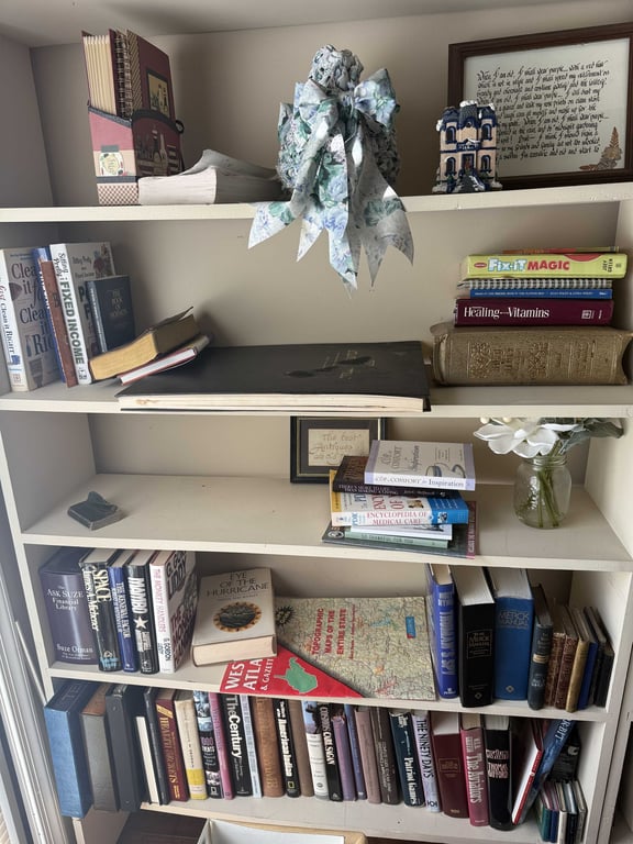 CONTENTS ON BOOKSHELVES