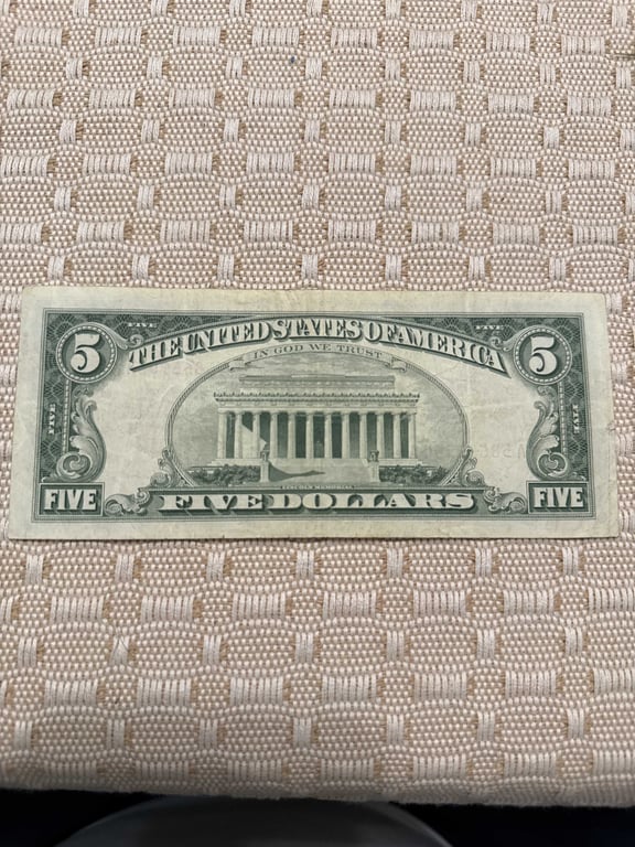 1963 $5.00 Red Seal - Image 2