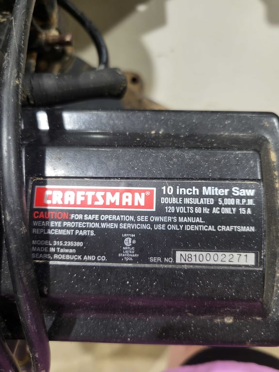 Craftsman 10" miter saw - Image 2