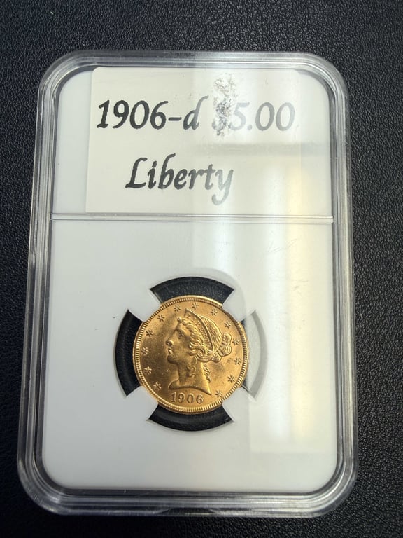 1906 D Liberty $5 Gold Coin