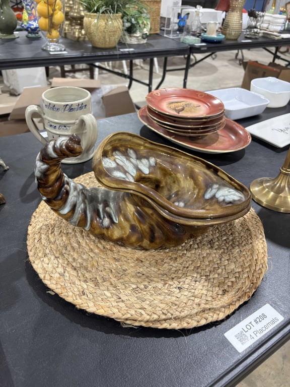 Ceramic Cornucopia Centerpiece