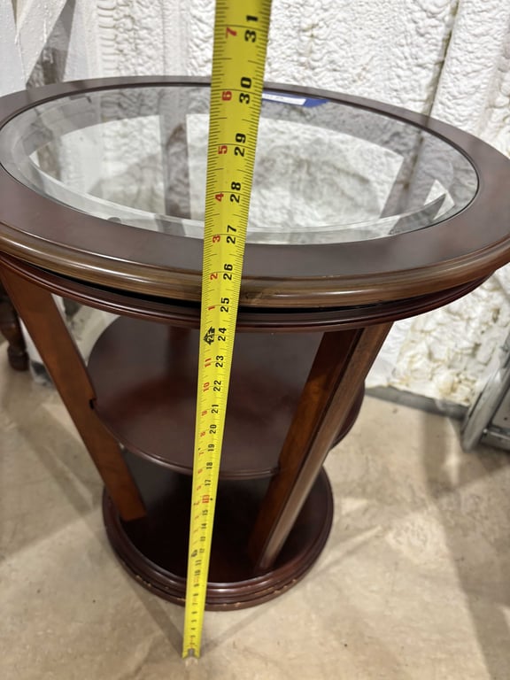 3 Tier Side Table with Glass Top - Image 4
