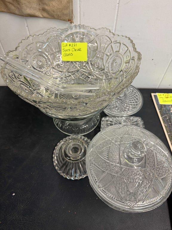 5 PCS CLEAR GLASS