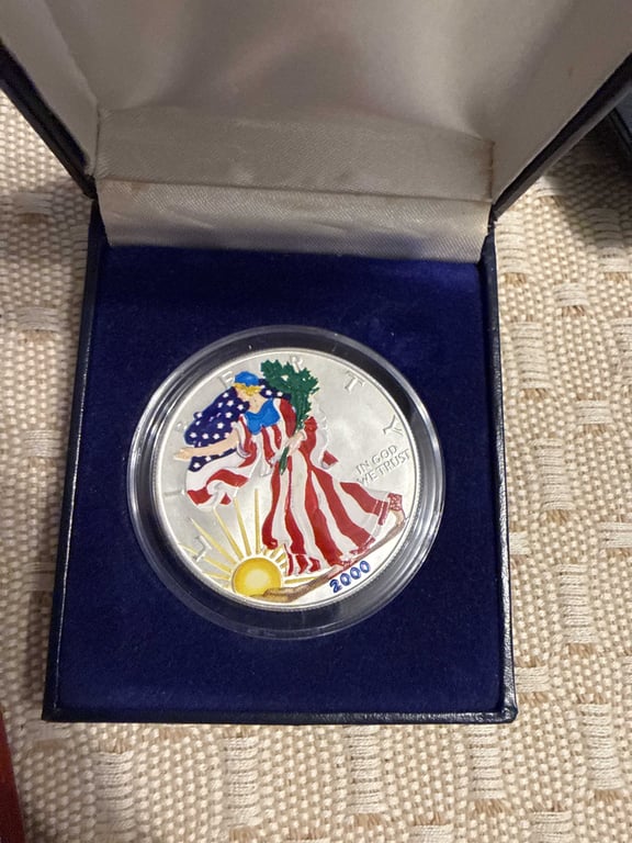 2000 Colorized Silver Eagle