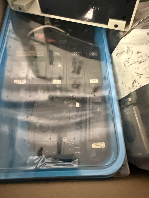 BOX W/ELECTRICAL BREAKER PANELS