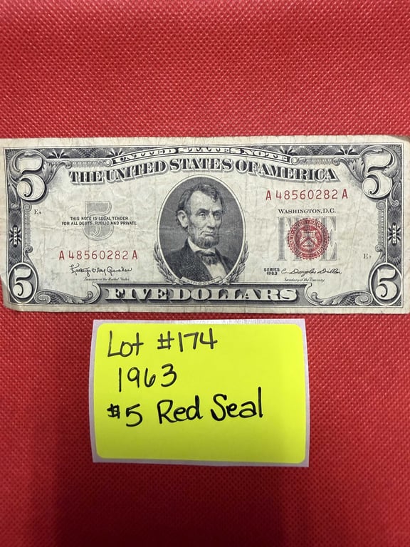 1963 $5 RED SEAL
