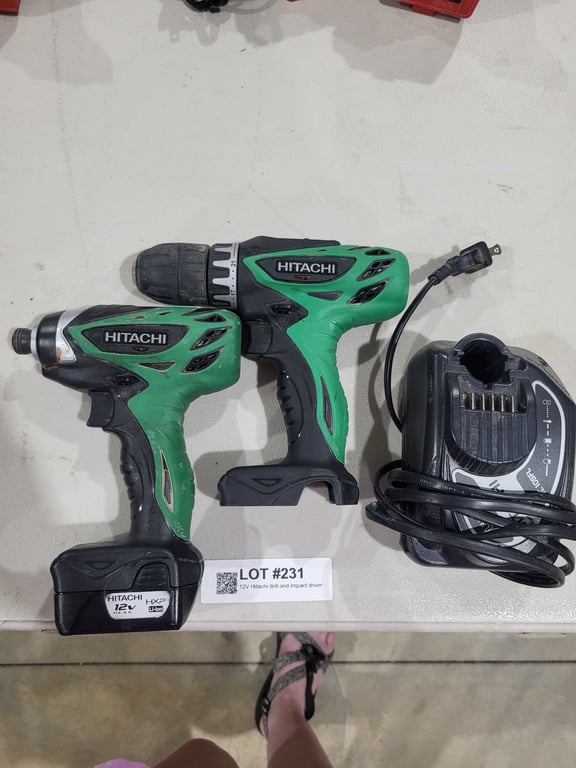 12V Hitachi drill and impact driver 