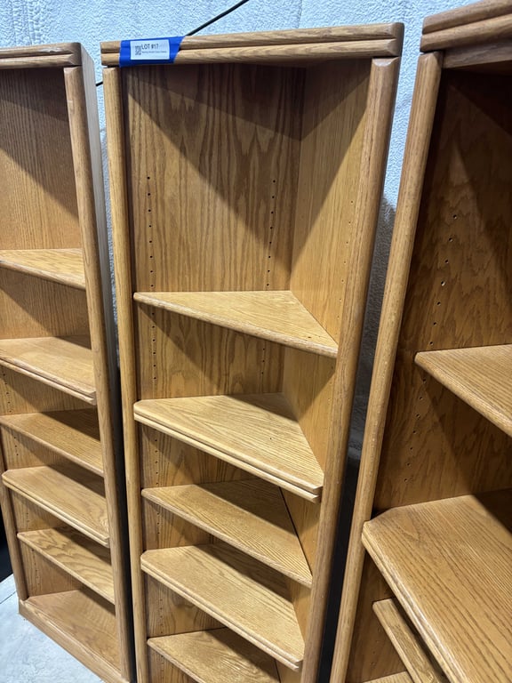 Matching Wooden Corner Shelves - Image 2