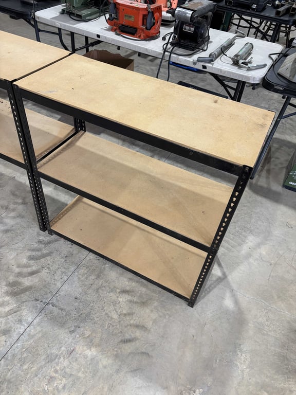 Pair of Metal Framed Shelves - Image 3