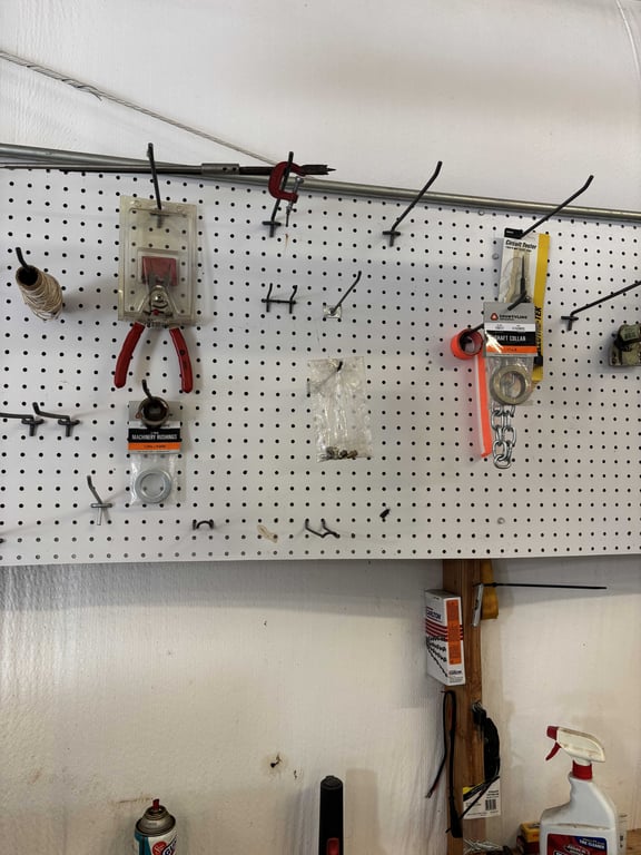 Contents of Blue Tabletop and Pegboard Above - Image 10