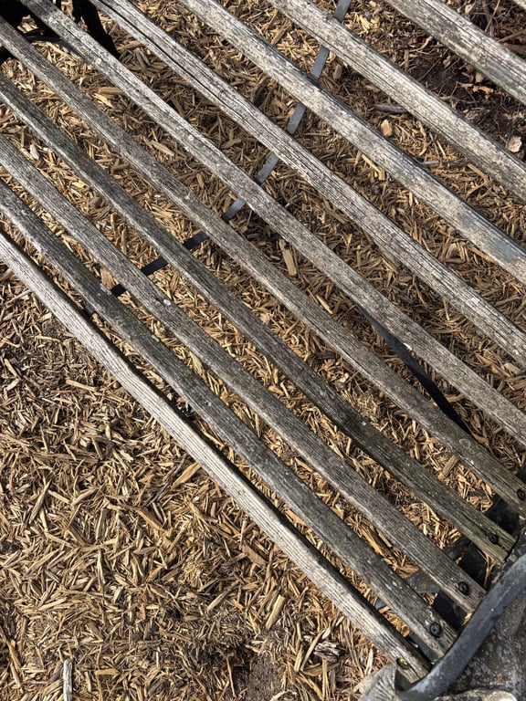 Iron & Wood Bench - Image 2