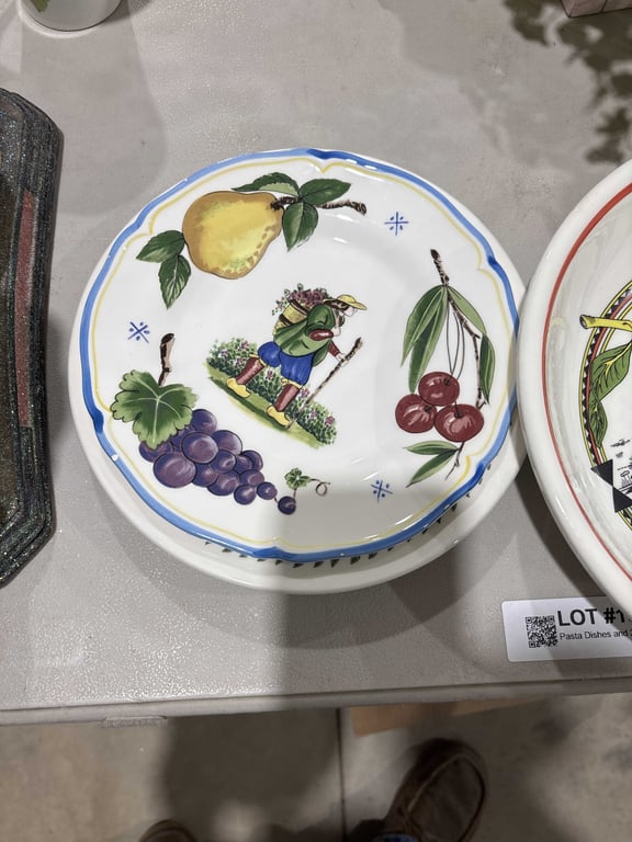 Pasta Dishes and 2 Misc Plates - Image 4