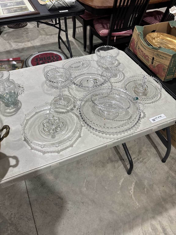12 Piece Misc Hobnail Style Glass Set