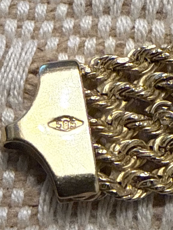 14K yellow-gold multi-strand woven/mesh bracelet - Image 2