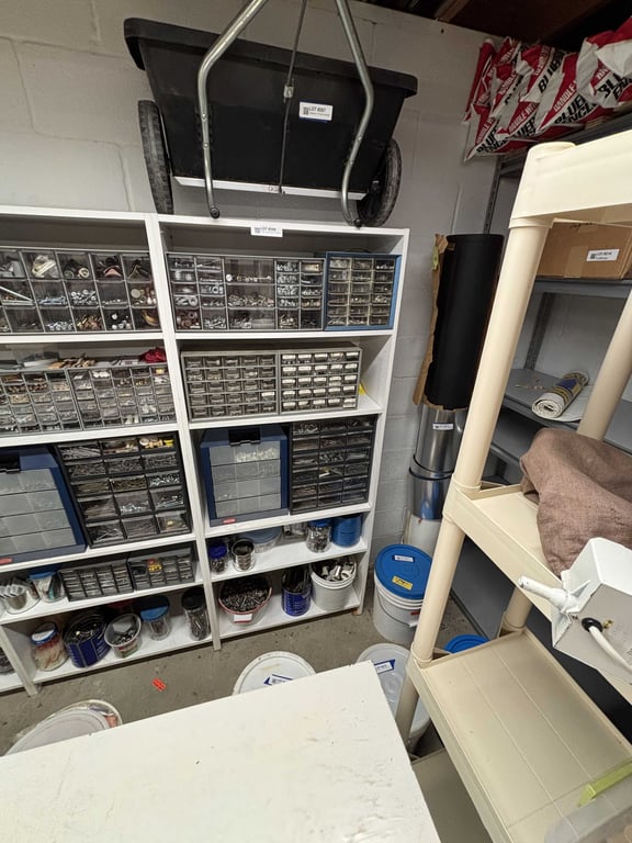 Hardware contents of 4th white shelves