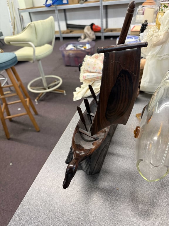 DECORATIVE WOODEN SAILBOAT MADE IN PRINCETON, WV - Image 2