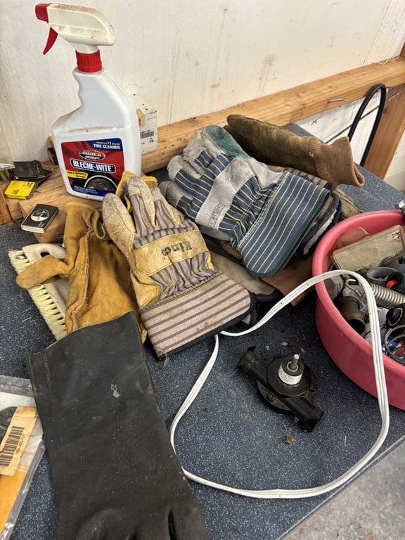 Contents of Blue Tabletop and Pegboard Above - Image 6