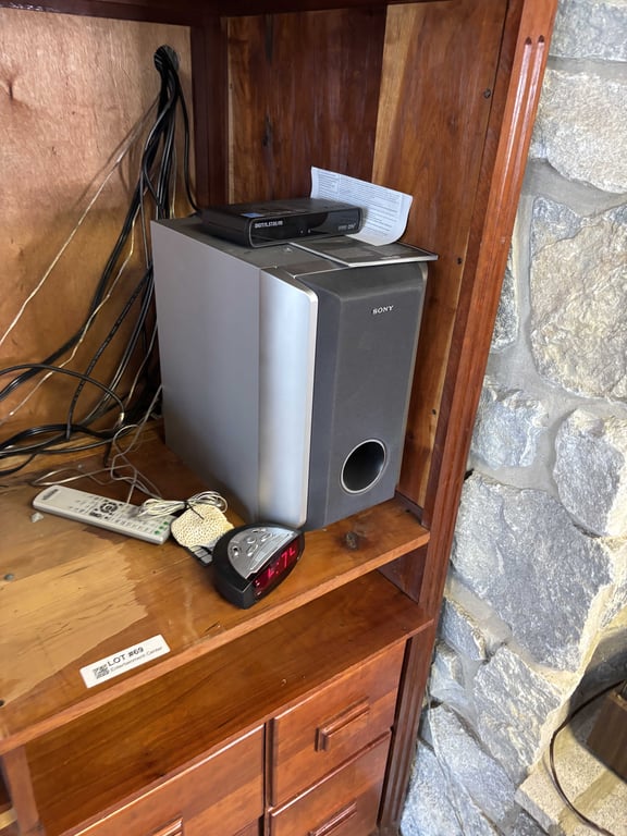 DVD/VHS Playe and Electronics in Cabinet - Image 2