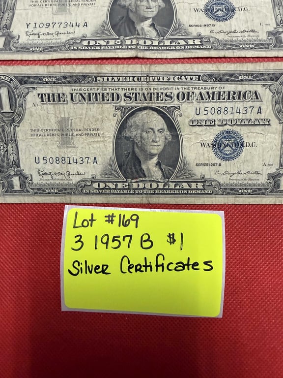 3 - 1957 B $1 SILVER CERTIFICATES - Image 3