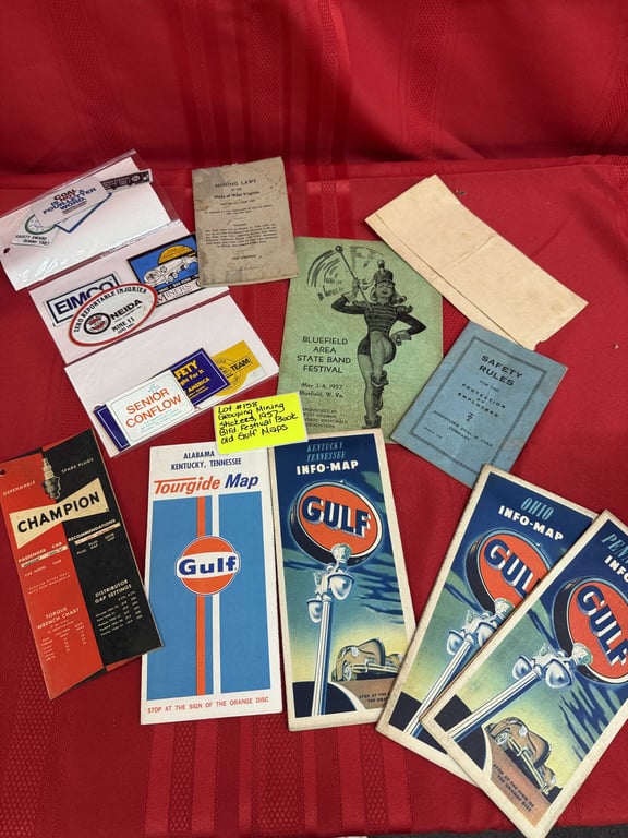 GROUPING MINING STICKERS,57 BLFD. BAND & GULF MAPS