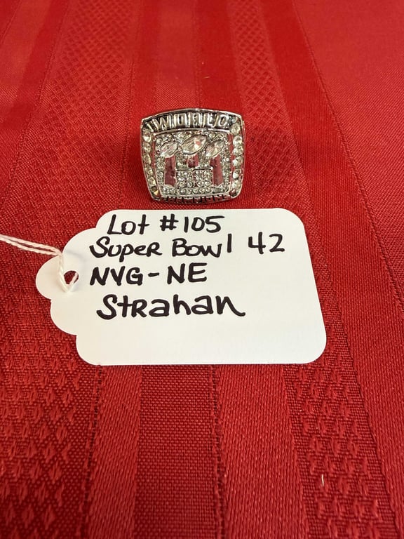 SUPER BOWL 42 NYG-NE STRAHAN REPLICA