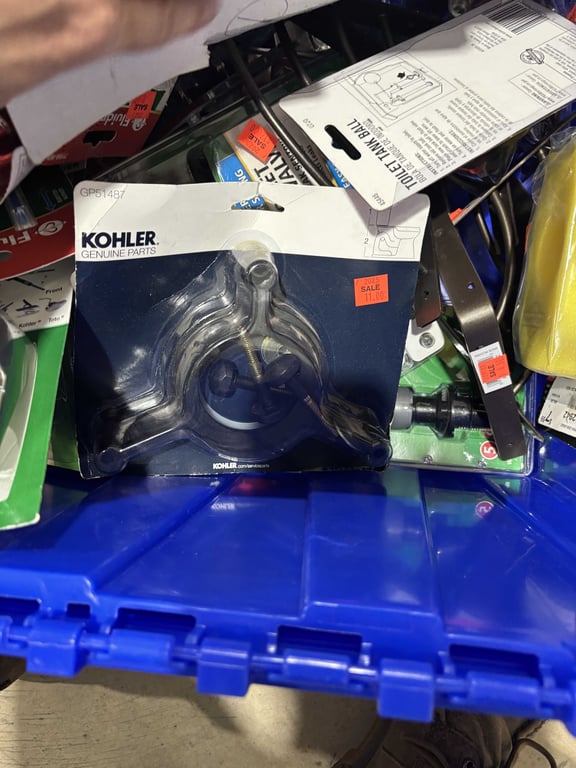 Tote of plumbing supplies - Image 7