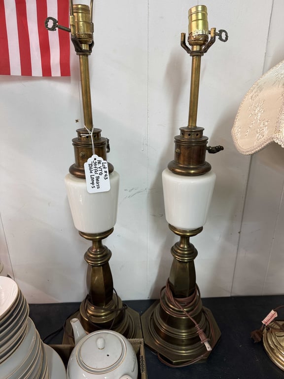 PR VTG STIFFEL BRASS TABLE LAMPS