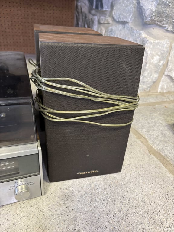 JC Penney Stereo, Eight Track, Record Player and Two Speakers - Image 4