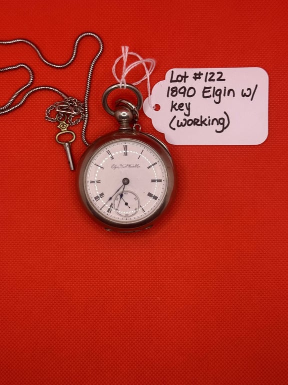 1890 ELGIN W/KEY (WORKING)