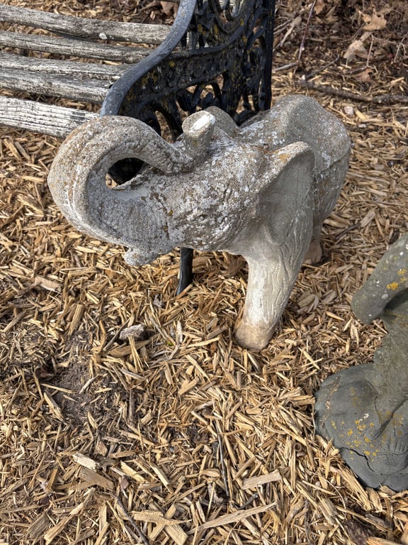 Concrete Elephants and Statue - Image 7