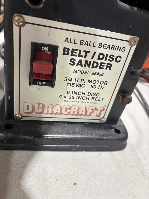 Duracraft Belt/Disc Sander - Image 5