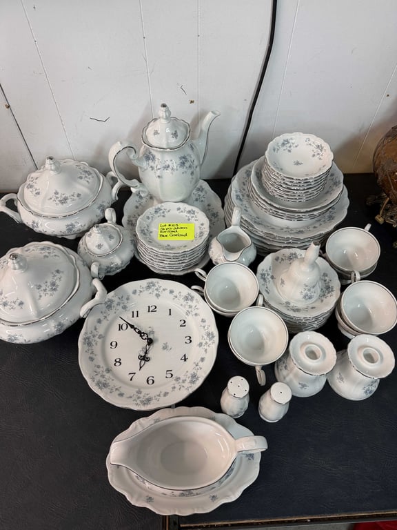 56 PCS. JOHANN HAVILAND BLUE GARLAND FINE CHINA
