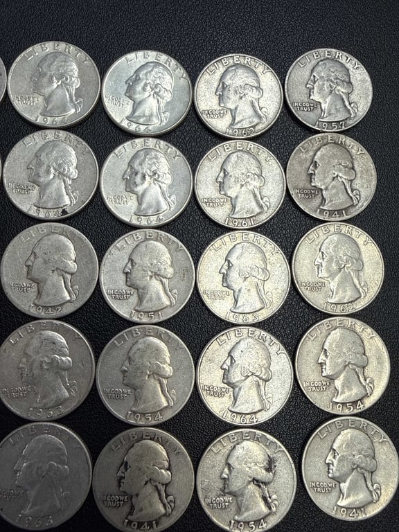 Various Date Silver Quarters - Image 3