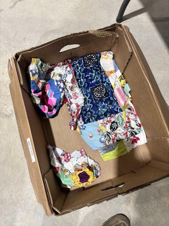 Box of Quilt Tops - Image 2