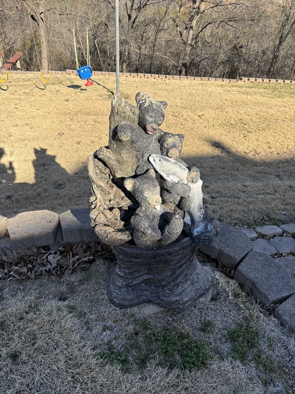 Black Bear Family Yard Decor