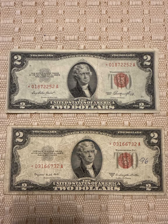 $2.00 Red Seals Star Notes