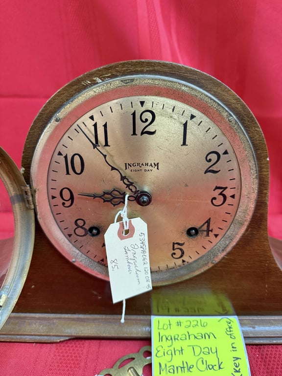 INGRAHAM EIGHT DAY CLOCK - Image 3