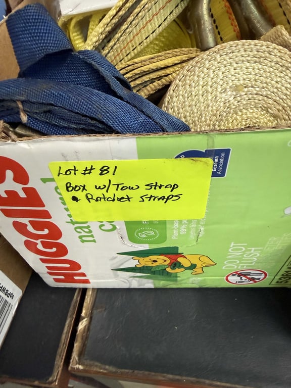 BOX OF TOW STRAP & RATCHET STRAPS - Image 2