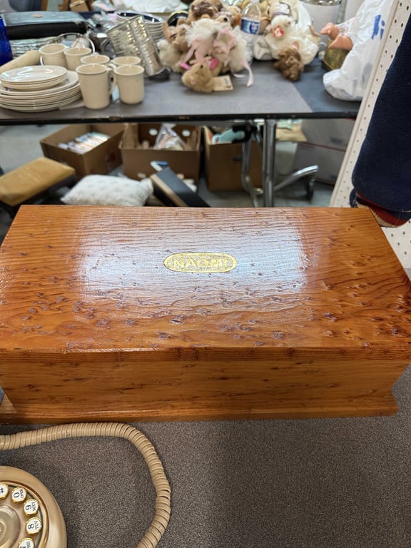 2 PC WOODEN DECORATIVE BOXES - Image 2