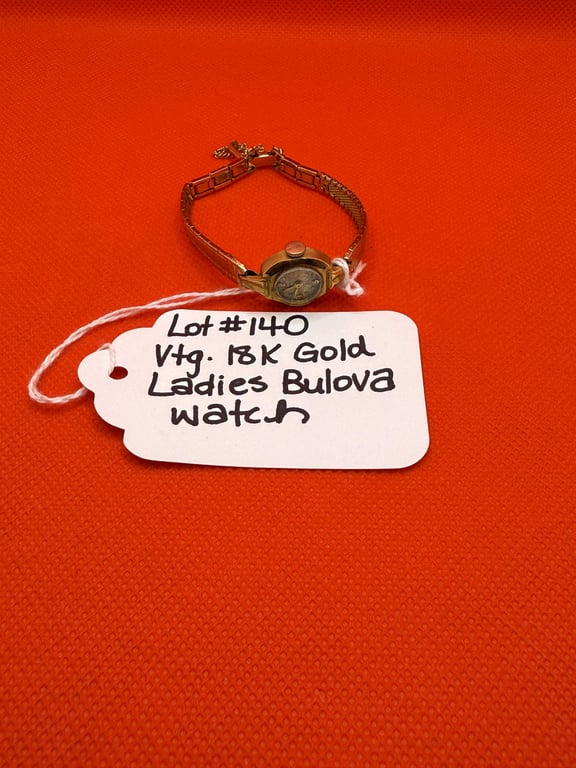 VTG 18K GOLD LADIES BULOVA WATCH