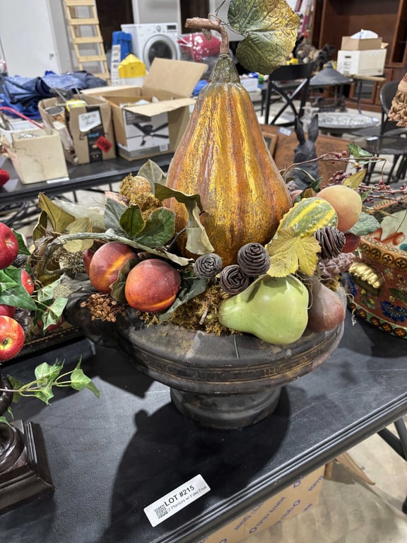 2 Planters w/ Fake Fruit - Image 2