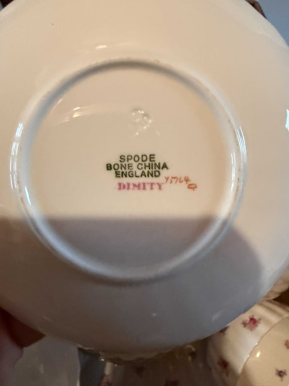 SET OF SPODE DIMITY BONE CHINA DISHES - Image 2