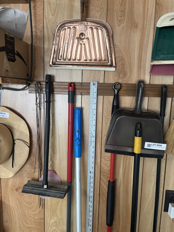 Brooms, dust pan, yard stick, misc - Image 3