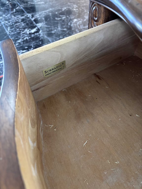 Wooden Ornate Bedside Table - Image 4