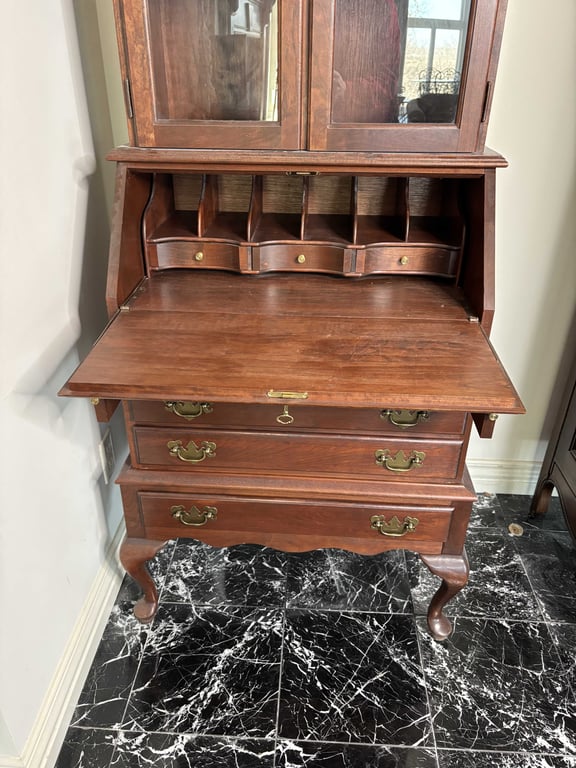 Queen Anne Style Secretary Desk - Image 7