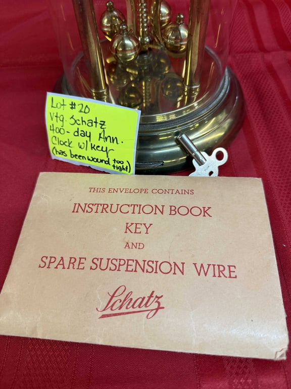 VTG SCHATZ 400-DAY ANN. CLOCK & KEY (WOUND TOO TIGHT) - Image 3