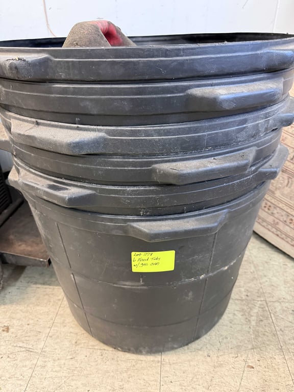 6 FEED TUBS W/GAS CANS