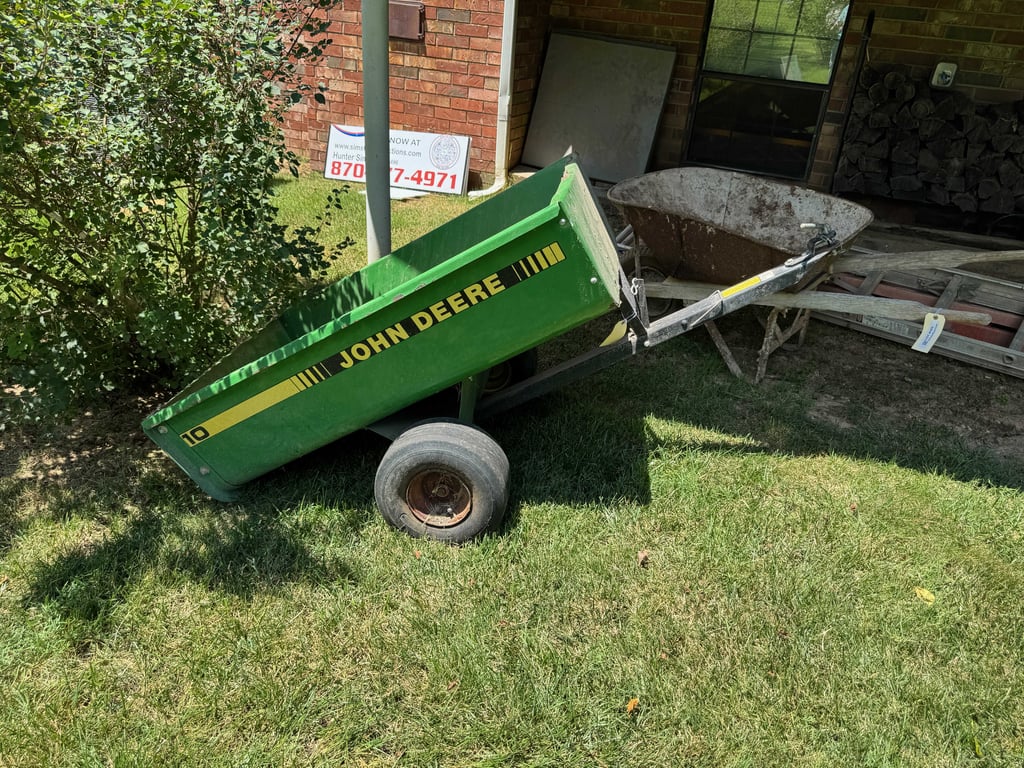 John Deere pull behind metal dump cart - Image 2