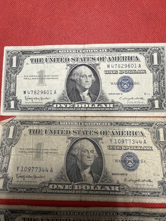 3 - 1957 B $1 SILVER CERTIFICATES - Image 2